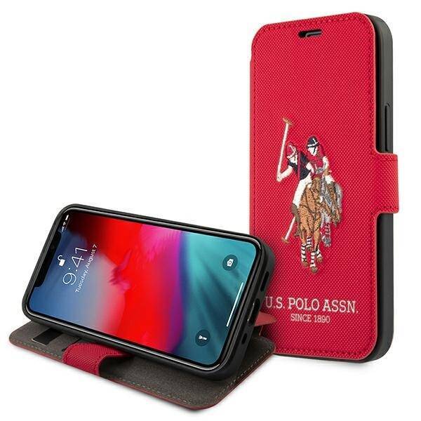 US Polo USFLBKP12LPUGFLRE iPhone 12 Pro Max 6,7" czerwony/red book Polo Embroidery Collection