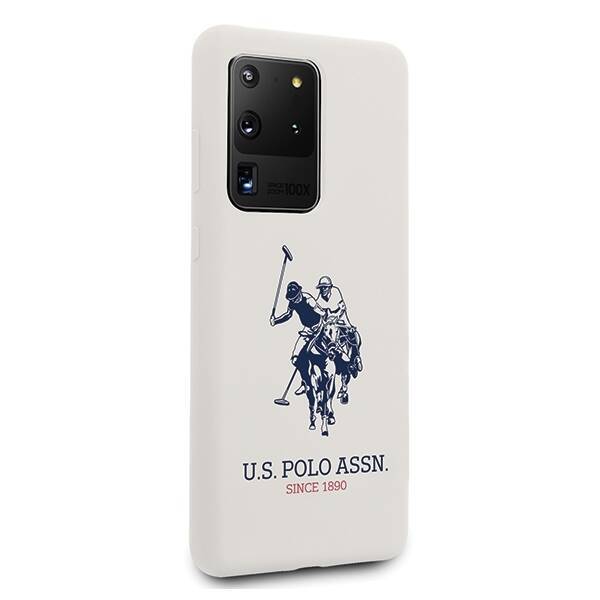 US Polo USHCS69SLHRWH S20 Ultra G988 biały/white Silicone Collection