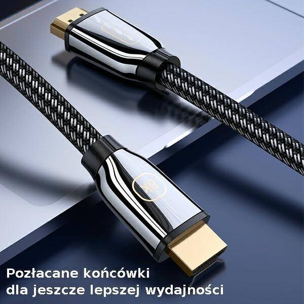 USAMS Kabel HDMI - HDMI  3m Ultra HD U67 2.1 8K czarny/black SJ498HD01 (US-SJ498)