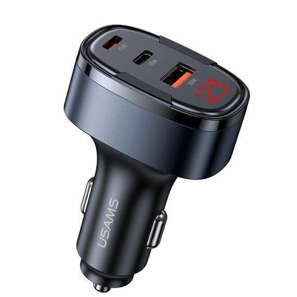 USAMS Ład. sam. 1xUSB+2xUSB-C C42 100W  Fast Charge czarny/black (CC257)