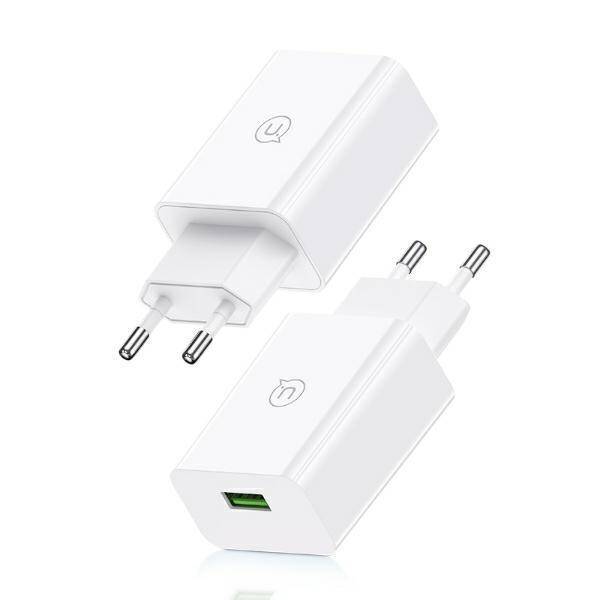 USAMS Ład. siec. 18W + kabel Micro/USB-A 1m Fast Charging biały/white series SC SCXLTZ01