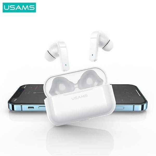 USAMS Słuchawki Bluetooth 5.0 TWS LY series ANC bezprzewodowe biały/white BHULY06