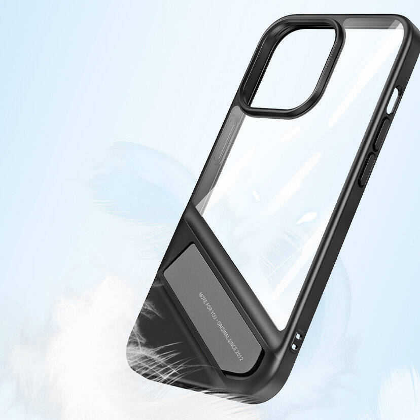 Ugreen Fusion Kickstand Case sztywne etui z żelową ramką i podstawką do iPhone 13 Pro czarny (90153)