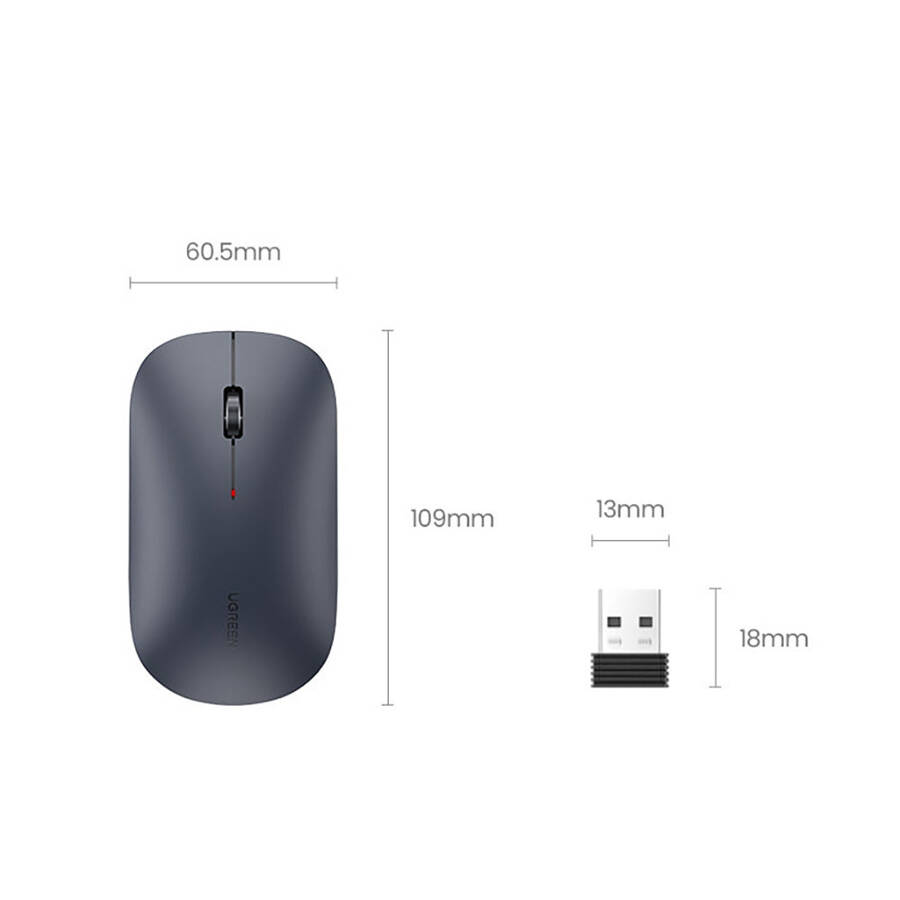 Ugreen MU001 Portable Wireless Mouse Green