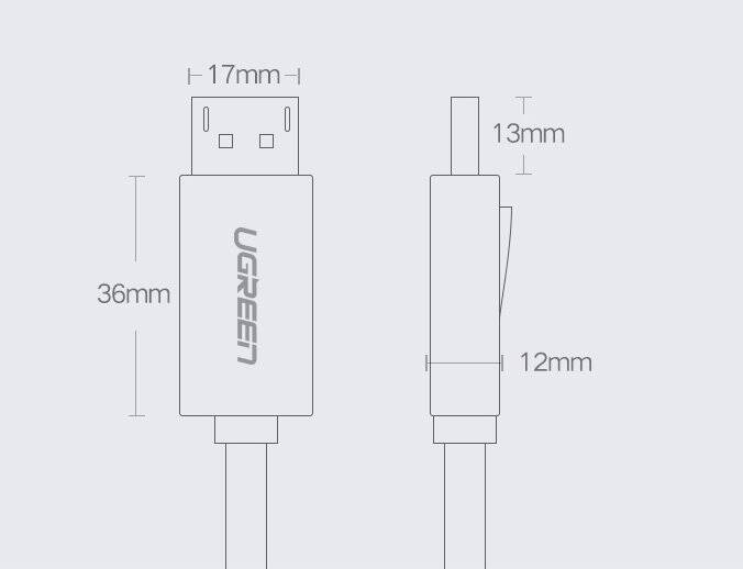 Ugreen kabel przewód DisplayPort 1.2 4K 2 m czarny (DP102 10211)