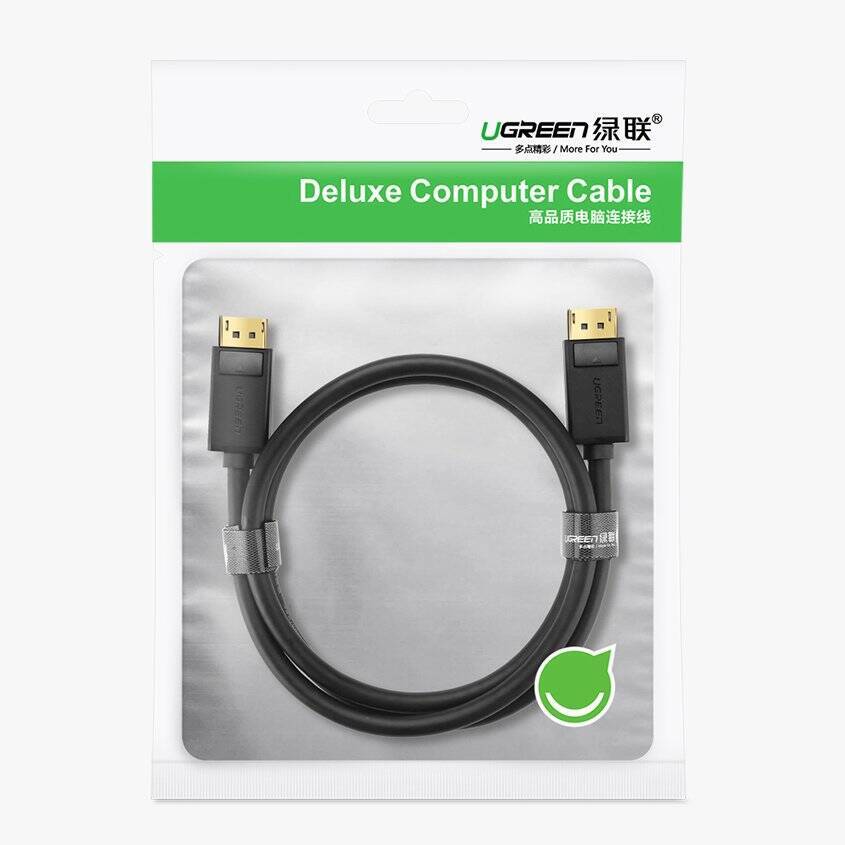 Ugreen kabel przewód DisplayPort 1.2 4K 2 m czarny (DP102 10211)