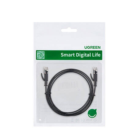 Ugreen płaski kabel sieciowy LAN Ethernet Cat. 6 8m czarny (NW102)