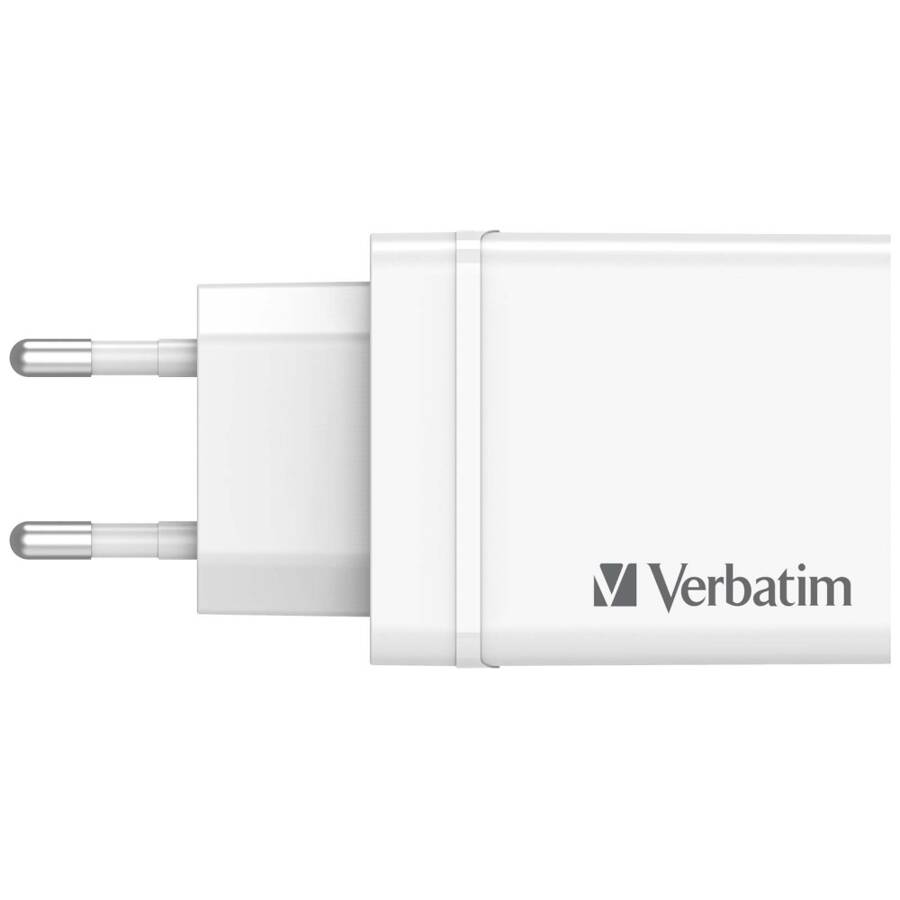 Verbatim Ładowarka sieciowa 30W 3xUSB-A/ USB-C PD 3.0 CHR-30EU2 biały/white 49701