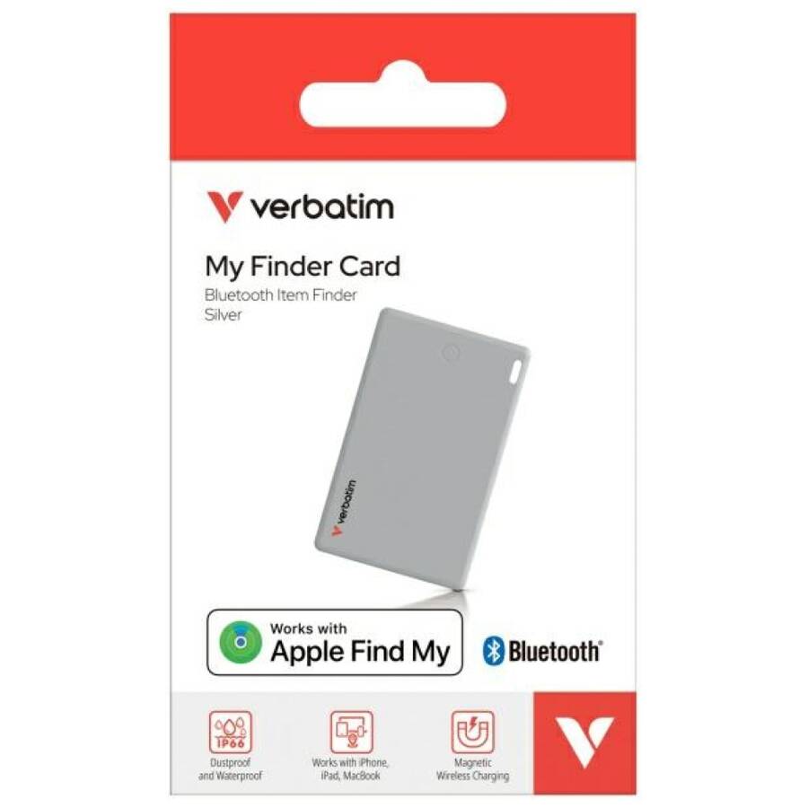 Verbatim My Finder Card Bluetooth         srebrny/silver - urządzenie do śledzenia MYFCR-01S 32139