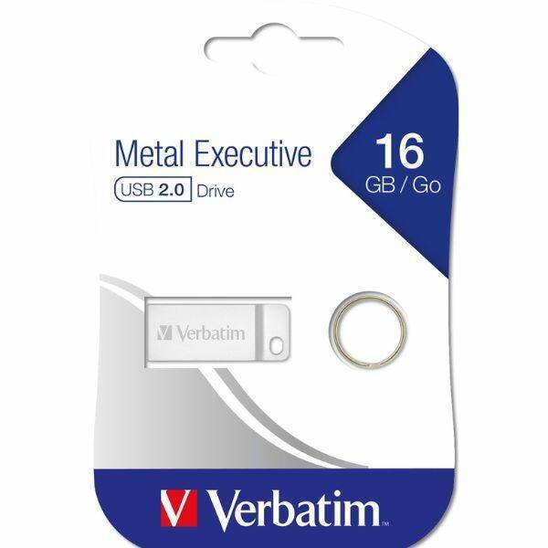 Verbatim Pendrive 16GB USB-A 2.0 Metal Executive srebrny/silver 98748