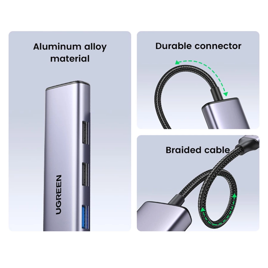 Wielofunkcyjny adapter Ugreen CM478 - szary