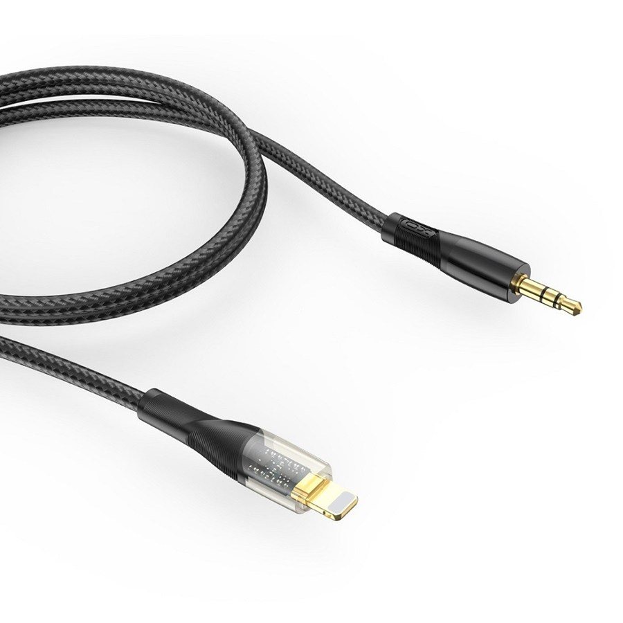 XO Clear kabel audio NB-R241A Lightning - jack 3,5mm 1,0 m czarny