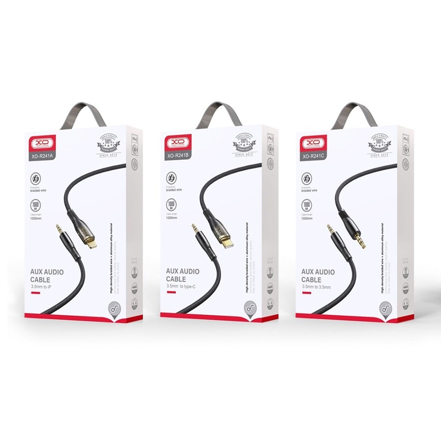 XO Clear kabel audio NB-R241C jack 3,5mm - jack 3,5mm 1,0 m czarny