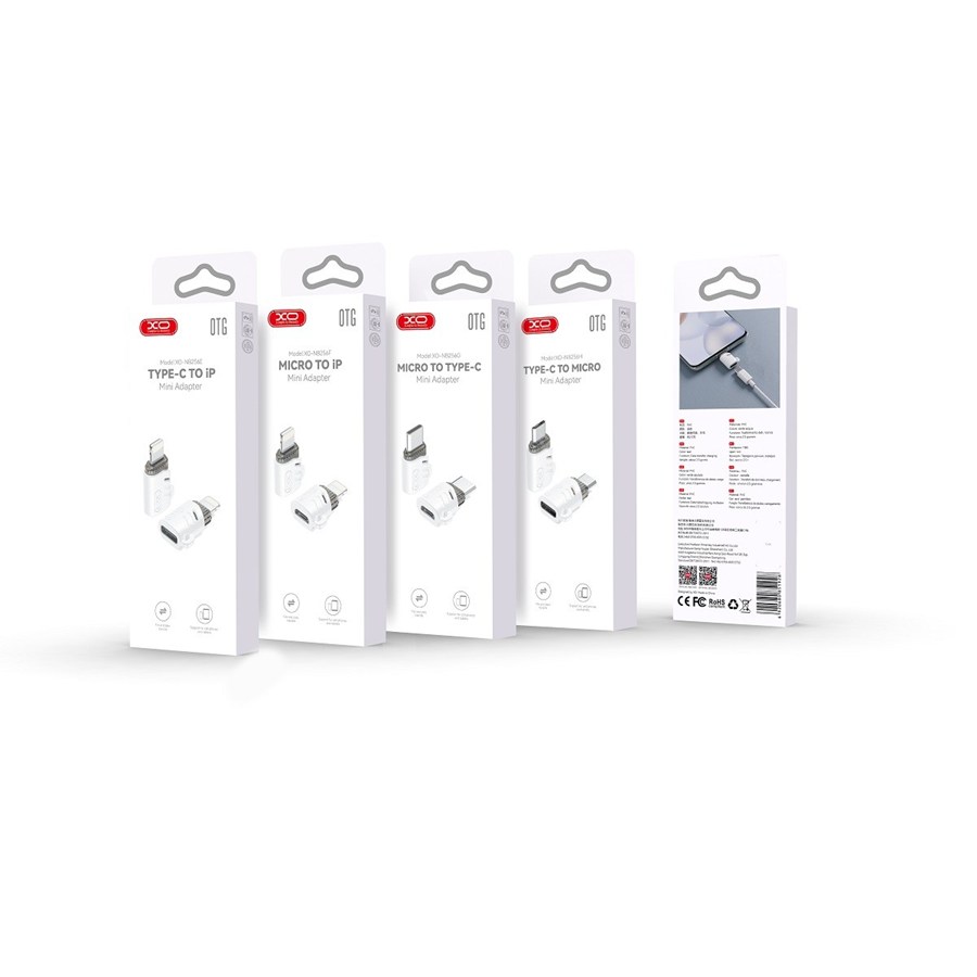 XO adapter NB256F microUSB - Lightning biały