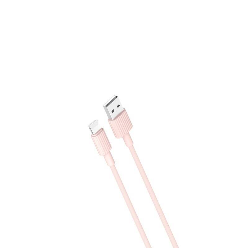 XO kabel NB156 USB - Lightning 1,0 m 2,4A różowy