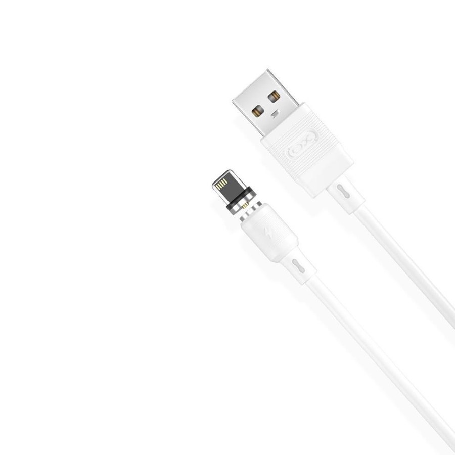 XO kabel magnetyczny NB187 USB - Lightning 1,0 m 2,1A biały