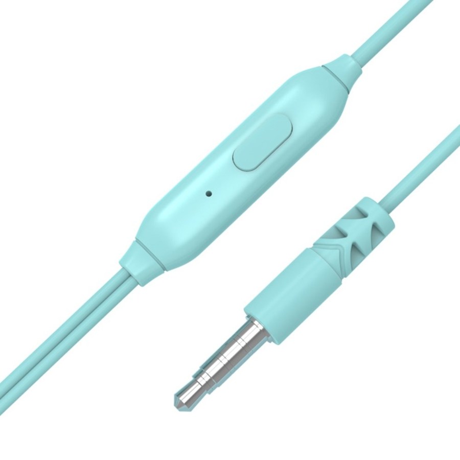 XO słuchawki przewodowe EP50 jack 3,5mm dokanałowe zielone 1szt