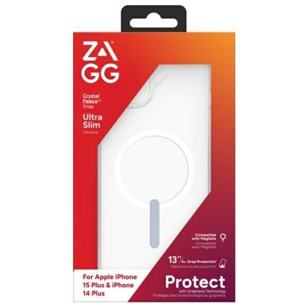 ZAGG Crystal Palace Snap for iPhone 14 Plus/15 Plus clear