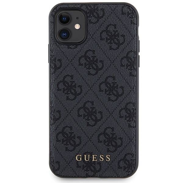 ZESTAW GUESS GUBPM5N614GEMGK IPHONE 11 6.1" HARDCASE + POWERBANK 5000MAH MAGSAFE CZARNY/BLACK 4G METAL LOGO