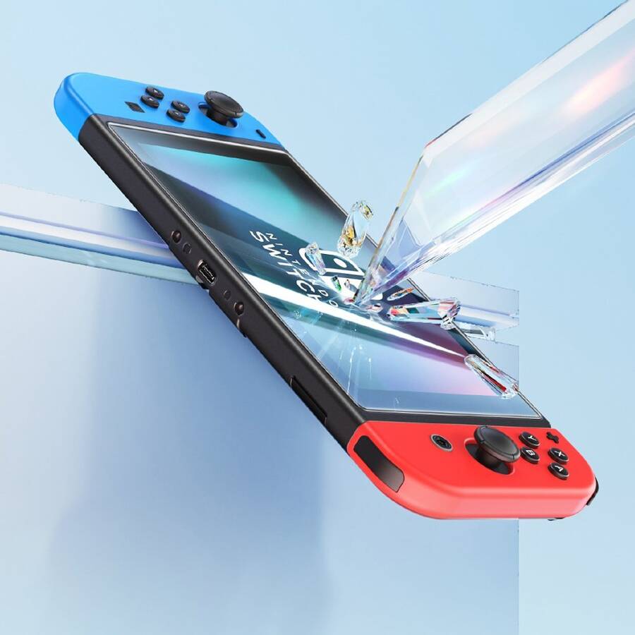 Zestaw 2x szkło hartowane Baseus Crystal do Nintendo Switch OLED 2021 + zestaw montażowy - przezroczyste