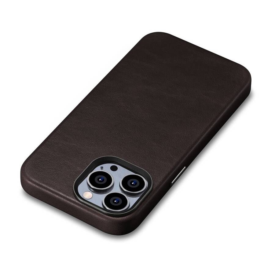 iCarer Oil Wax Premium Leather Case skórzane etui iPhone 14 Pro Max magnetyczne z MagSafe brązowy (WMI14220704-BN)