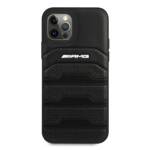 AMG AMHCP12LGSEBK IPHONE 12 PRO MAX 6,7" CZARNY/BLACK HARDCASE LEATHER DEBOSSED LINES