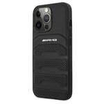 AMG AMHCP13LGSEBK IPHONE 13 PRO / 13 6,1" CZARNY/BLACK HARDCASE LEATHER DEBOSSED LINES