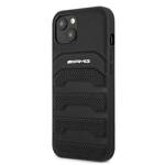 AMG AMHCP13SGSEBK iPhone 13 mini 5,4"  czarny/black hardcase Leather Debossed Lines