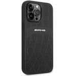 AMG AMHMP14XOSDBK IPHONE 14 PRO MAX 6,7" CZARNY/BLACK HARDCASE LEATHER CURVED LINES MAGSAFE