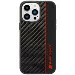 Audi Carbon Fiber Stripe iPhone 14 Pro 6.1" czarny/black hardcase AUS-TPUPCIP14P-R8/D1-BK