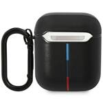 BMW BMA222PVTK AirPods 1/2 cover czarny/black Leather Curved Line