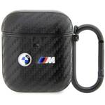 BMW BMA2WMPUCA2 AIRPODS 1/2 COVER CZARNY/BLACK CARBON DOUBLE METAL LOGO