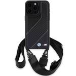 BMW BMHCP15X23PSCCK IPHONE 15 PRO MAX 6.7" CZARNY/BLACK HARDCASE M EDITION CARBON STRIPE & STRAP