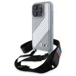 BMW BMHCP16L23PSCCG iPhone 16 Pro 6.3"    szary/grey hardcase M Edition Carbon Stripe & Strap