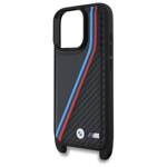 BMW BMHCP16L23PSVTK iPhone 16 Pro 6.3"    czarny/black hardcase M Edition Carbon Tricolor Lines & Strap