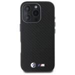 BMW BMHCP16L23PUFWC iPhone 16 Pro 6.3"    czarny/black hardcase Carbon Wrapped Metal