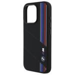 BMW BMHMP16L23SCUK iPhone 16 Pro 6.3"     czarny/black hardcase Silicone Cut Tricolor Lines MagSafe