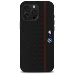 BMW BMHMP16X23SHER iPhone 16 Pro Max      6.9" czarny/black hardcase Silicone Hexagon Red Line MagSafe