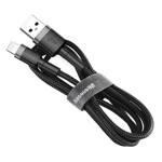 Baseus Cafule Cable wytrzymały nylonowy kabel przewód USB / Lightning QC3.0 2A 3M czarno-szary (CALKLF-RG1)