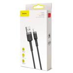 Baseus Cafule Cable wytrzymały nylonowy kabel przewód USB / Lightning QC3.0 2A 3M czarno-szary (CALKLF-RG1)