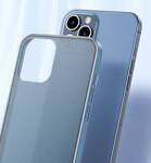 Baseus Frosted Glass Case Sztywne etui z elastyczną ramką iPhone 12 mini Biały (WIAPIPH54N-WS02)
