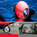 Baseus Full-view Blind-spot Mirror 2x dodatkowe samochodowe lusterko boczne wypukłe martwe pole punkt czarny (ACMDJ-01)
