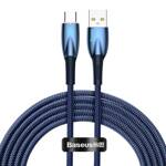 Baseus Glimmer Series kabel do szybkiego ładowania USB-A - USB-C 100W 480Mb/s 2m niebieski