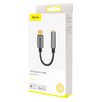 Baseus adapter L54 USB-C do jack 3,5 mm ciemno-szary