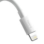 Baseus kabel Simple Wisdom USB - Lightning 1,5 m 2,4A biały 2 szt