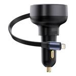 Baseus ładowarka samochodowa Enjoyment Pro Car Charger C+Retractable iP Cable 55W czarna