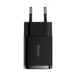 Baseus ładowarka sieciowa Compact 2 x USB czarna 10,5W