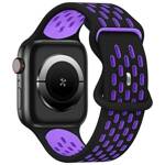 Beline pasek Apple Watch New Sport Silicone 42/44/45/49mm czarno-fioletowy  black/purple box