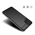 Carbon Case elastyczne etui pokrowiec Samsung Galaxy A12 / Galaxy M12 czarny