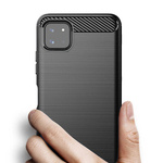 Carbon Case elastyczne etui pokrowiec Samsung Galaxy A22 5G czarny